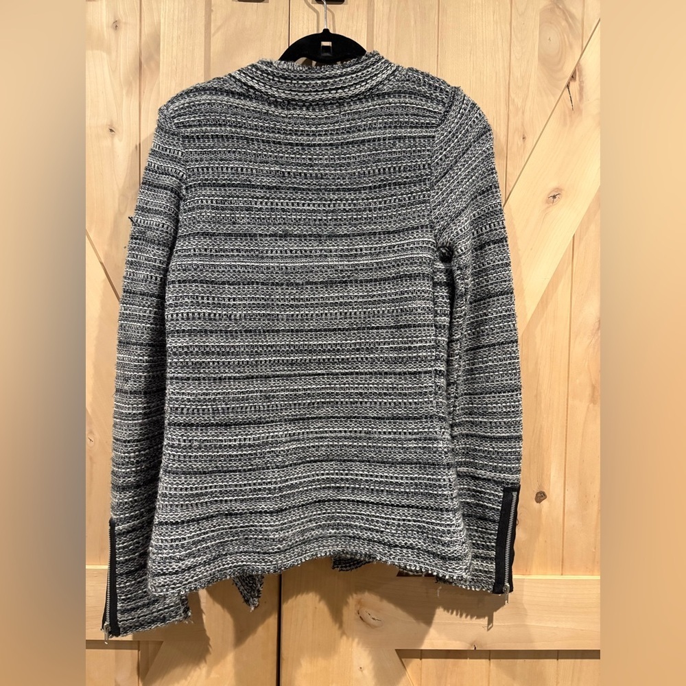Zara Black and Gray Textured Jacket Cardigan - Picture 4 of 4